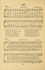 Song lyrics to Faith Is a Very Simple Thing, Lyrics: John C. Ryle, Tune: James McGranahan -- Faith is a very simple thing,Tho’ little understood;It frees the soul from death’s dread sting, By resting in the blood.It looks not on the things around,Nor on the things within, It takes its flight to scenes above,Beyond the sphere of sin.