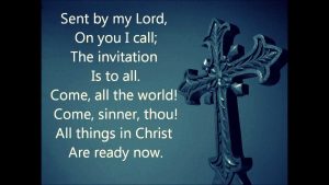 Song lyrics to Come, Sinners, to the Gospel Feast by Charles Wesley