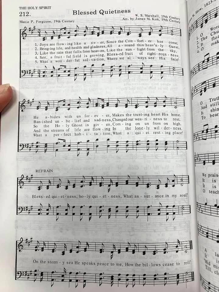 Hymn lyrics to Joys are Flowing like a River, by Manie Payne Ferguson