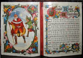"Good King Wenceslas", is a Christmas carol that tells a story of a Bohemian king who goes on a journey, braving harsh winter weather, to give alms to a poor peasant on the Feast of Stephen